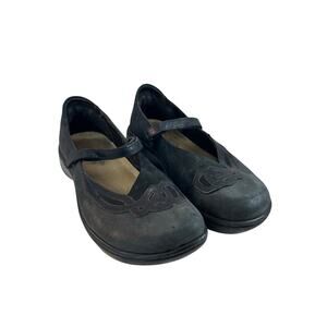 NAOT Black Suede Leather Mary Jane's size 41 Preowned